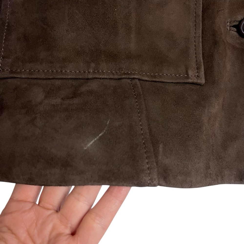 NWT Reformation Veda Lincoln Chocolate Brown Suede Shirt Jacket - Picture 6 of 13